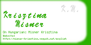 krisztina misner business card